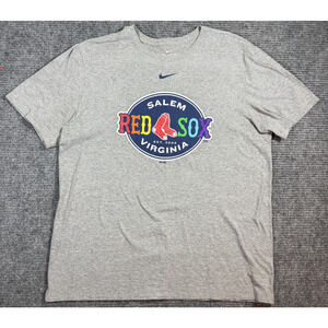 Nike Salem Virginia Red Sox T Shirt Mens XL Gray Short Sleeve Baseball MiLB Logo